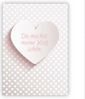 Produktbild von Romantische Grußkarte: Du machst meine Welt schön.