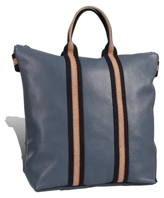 Productafbeelding van Toscanto dames rugzak, stadstype, leer en canvas, lichtblauw, modelnummer D2OTT609RH