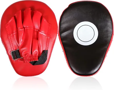 Produktbild von Boxhandschuhe, Matten, Fokus-Handschuhe aus Kunstleder, Box-Zielhandschuhe für Fokus-Training in Taekwondo, Karate, MMA, Muay Thai, Kampfsportarten