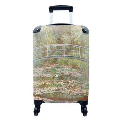 Obrázek produktu pro Kufr Příruční zavazadlo na kolečkách Malý cestovní kufr na 4 kolečkách Japonský most - Obraz, Claude Monet - Velikost kabiny < 55x40x23 cm a 55x40x20