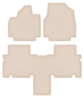 Produktbild von DURBAN Beige Velours-Fußmatten-Set für KIA EV9 Crossover (2023-)