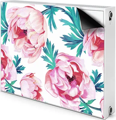 Produktbild von Magnet Radiator Magnet Mat Heizkörper Heizung Verkleidung Abdeckung 90x60 cm  - Mohnblume