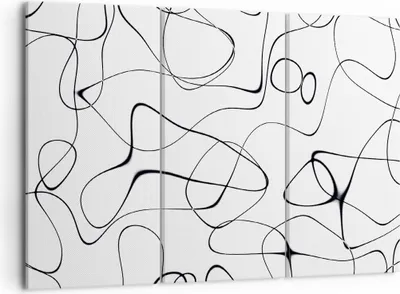 Produktbild von Bild auf Leinwand - Leinwandbild - 3 Teile - Linie nichts Muster - 105x70cm - Wand Bild - Wanddeko - Wandbilder - Leinwanddruck - Bilder - Wanddekoration - Leinwand bilder - Wandbild - CE105x70-5054