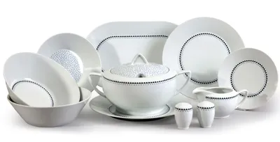 Obrázok produktu pre Thun 1794 Lea, jedálenský servis, porcelán, modré kamienky, Thun, 26 d.