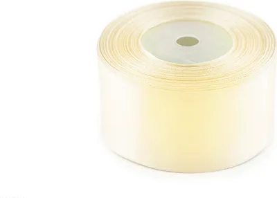 Produktbild von Satinband 50mm x 32m Rolle, Farbe:004 creme (ecru)