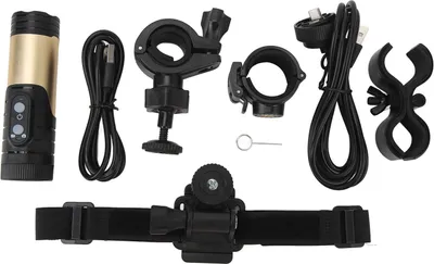 Image de Mini caméra DV de sport, 12 MP, WiFi, IP66, étanche, 1600 mAh, type C, 120 grand angle, casque d'extérieur pour moto, vélo, or