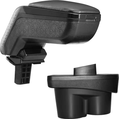 Immagine prodotto di Bracciolo centrale di design COMPLETO in pelle nera per Opel Corsa E dal 2014