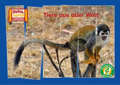 Obrázok produktu pre Rätselstreifen Ratespaß: Tiere aus aller Welt / Kamishibai Bildkarten