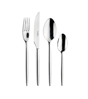 Immagine prodotto di Pinti Stile Set 24 posate acciaio inox 18/10 – Servizio per 6 Persone - forchetta, coltello, cucchiaio e cucchiaino - Design elegante per tavole cult