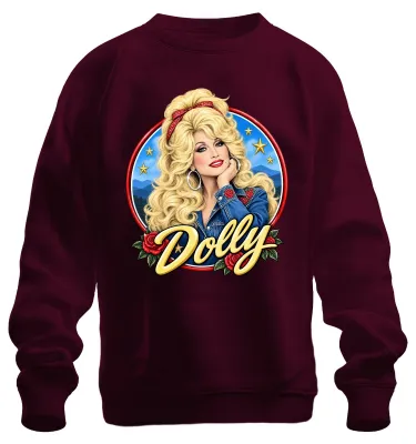 Produktbild von Dolly Parton Country Musik Sängerin Legende Tennessee Jolene Sweatshirt Pullover, Burgundy, L