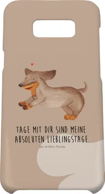 Produktbild von Mr. & Mrs. Panda Samsung Galaxy S8 plus Handyhülle  Hund Dackel - Hundeglück - Geschenk, Handy, Fröhlich, Handycover, Herz, Cover, Sprüche, Hülle