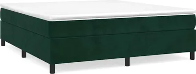 Produktbild von vidaXL Boxspringbett mit Matratze Dunkelgrün 160x200 cm Samt