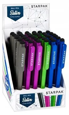 Image de Stylo Bille Automatique Starpak Satin Vert 0.7mm