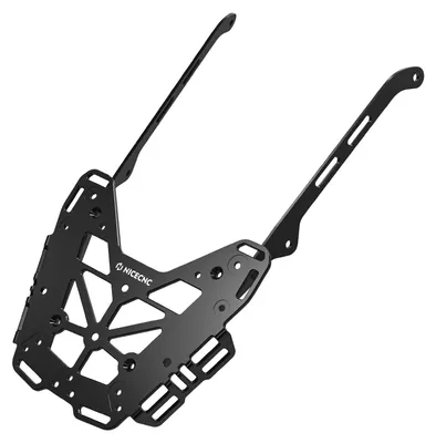 Zdjęcie produktu dla Bagażnik motocyklowy, konstrukcja aluminiowa, kompatybilny z Yamaha Tenere 700, kolor czarny