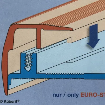 Obrázek produktu pro Schodišťový profil Euro-Step typ 320 - 1 000 mm - stříbrný