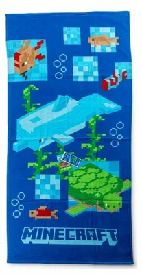 Produktbild von Minecraft Duschtuch Badetuch Strandtuch 70 x 140 cm / 100% Baumwolle