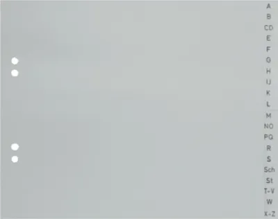 Produktbild von Register 215 A4 halb 20tlg A-Z grau Packung mit 25 Stück