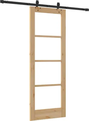 Produktbild von vidaXL Schiebetür ORKDAL 73,5 x 198,5 cm Massivholz Kiefer und Glas
