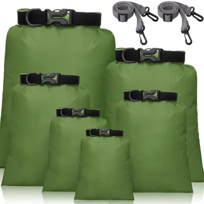 Produktbild von Omgoods – Wasserdichte Trockenbeutel-Set, 15L, 8L, 5L, 4L, 3L, 2L, mit verstellbaren Schultergurten