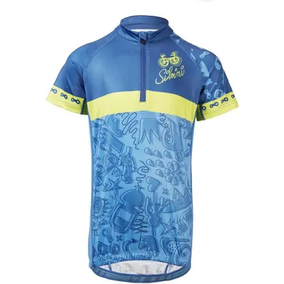 Produktbild von Jersey Silvini Scrivia CD1434 Kinder kurz blau-limone größe 122-128 3119-CD1434-30421