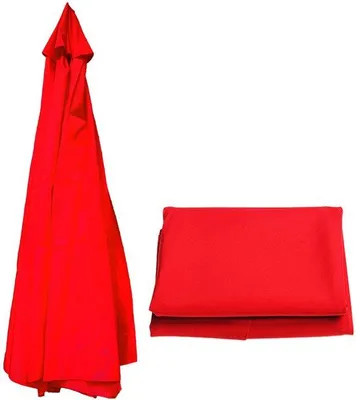 Immagine prodotto di Copertura di ricambio per ombrellone da 2,7 m, rossa, per 8 bracci