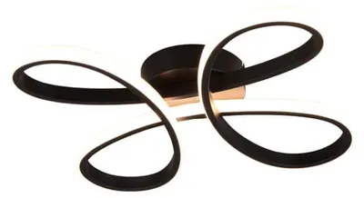 Immagine prodotto di Trio Fly LED plafoniera 22W dimmerabile nero opaco bianco caldo