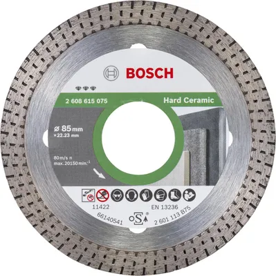 Obrázek produktu pro Diamantový řezný kotouč Bosch 85x22,23 Best f. Tvrdá keramika - 2608615075