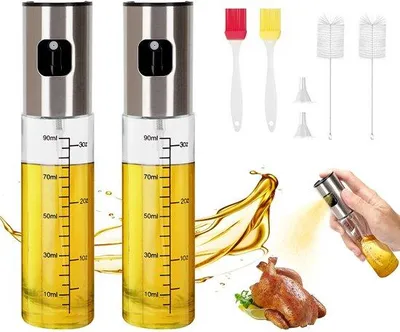 Produktbild von Öl-Sprühflasche 100ml Küche Grill Salat Backen 2er Set