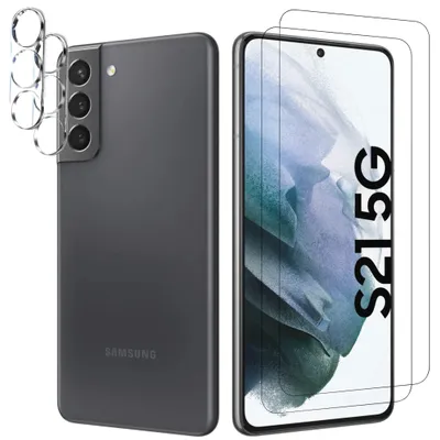 Obrázek produktu pro Ochranné sklo 4v1 na fotoaparát pro originální Samsung Galaxy S21 Transparentní ochranné sklo