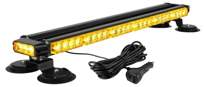 Image de Feu d'avertissement double face ultra-puissant à 54 LED (balise clignotante) avec aimants — pour le dépannage, la surface de chargement, la lame à neige — 1 pièce