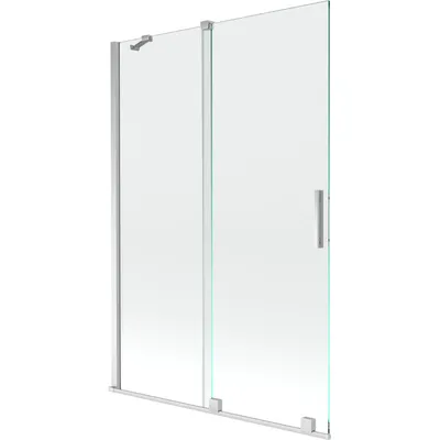 Obrázok produktu pre Mexen Velar vaňová zástena dvojkrídlová Posuvný 120 x 150 cm, Priehľadné, Chrómová - 896-120-000-01-01