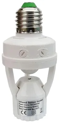 Immagine prodotto di Portalampada E27 sensore di movimento - Timer - Sensore di luce - Fino a 60 W per interni