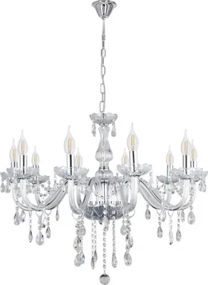 Immagine prodotto di Lampadario Cristallo cromato 10xE14x40W in vetro, dimensioni: 105x78x78 cm, IP20, Candellux