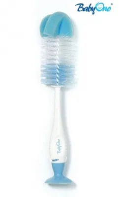 Image de BabyOno Brosse à biberon avec ventouse - bleu