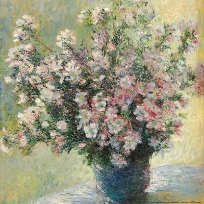 Obrázok produktu pre Claude Monet art print obrázok - Kytica slézových kvetov, 1881 (40 x 40 cm)
