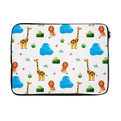Produktbild von MuchoWow® Laptop Hülle 14 ZollLöwe - Design - Tiere - Kind Laptoptasche - Laptoptasche - Stoßsicher - Schutzhaube