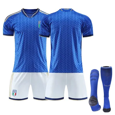 Immagine prodotto di No name no number Maglia da calcio dell'Italia per i Mondiali 2026, disponibile in casa, per bambini e adulti. TAGLIA:16