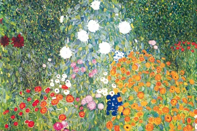 Produktbild von Gustav Klimt Kunstdruck Bild - Blumengarten, 1906-08 (80 x 120 cm)