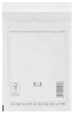 Produktbild von verpacking 400 Luftpolstertaschen 170x225 mm C3 Versandtaschen Weiß - Luftpolsterumschlag Polsterumschläge selbstklebend