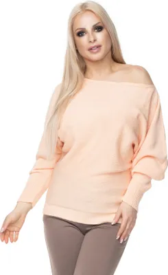 Zdjęcie produktu dla PeeKaBoo Damski Luźny Ponadwymiarowy Sweter Batwing Isaszeg Jasny Morelowy Uniwersalny