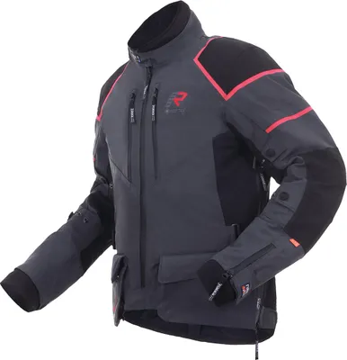 Zdjęcie produktu dla Tekstylna kurtka motocyklowa Rukka Exegal Gore-Tex, szary/czerwony, 46