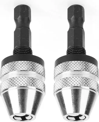 Produktbild von 2 Stück Bohrfutter 1/4 Zoll 0,3-3,6 mm Schnellspannbohrfutter Sechskantschaft-Adapterkonverter