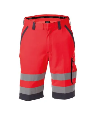 Obrázek produktu pro DASSY® Lucca šortky s vysokou viditelností NEON RED/CEMENT GREY velikost 53 délka: STANDARD