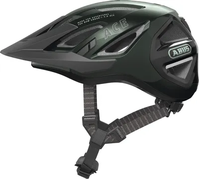 Produktbild von ABUS Stadthelm Urban-I 3.0 ACE - sportlicher Fahrradhelm mit LED-Rücklicht, verlängertem Schirm und Magnetverschluss - für Damen und Herren - Grün, Größe L (56-61 cm)