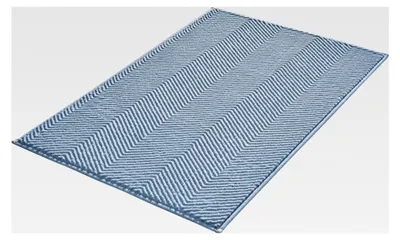 Produktbild von Badteppich Zigzag, 60x90 cm, Hellblau