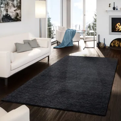 Produktbild von TT Home Naturfaser Wohnzimmer Teppich Kurzflor Handgewebt Modernes Design Unifarben Größe 240x340 cm