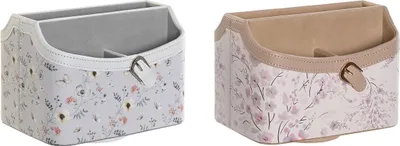 Obrázek produktu pro Organizér DKD Home Decor Blue Grey Camel Light pink 2 kusy