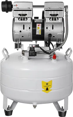 Image de SucceBuy Compresseur d'air vertical de 6,6 gallons, ultra-silencieux, sans huile, réservoir de 30 litres, 850 W, silencieux