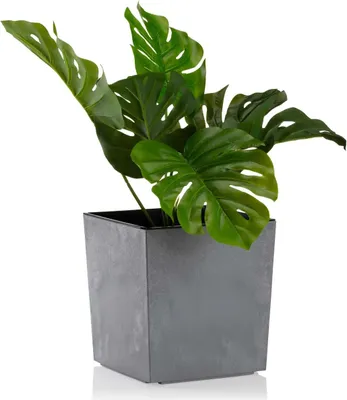 Obrázok produktu pre HowHomely kvetináč Flore výška 19 cm, kvetináč, sivý kvetináč na balkón do záhrady