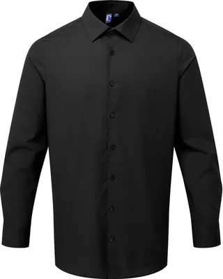 Produktbild von Premier - Formelles Hemd für Herren Langärmlig RW10485 (M) (Schwarz)